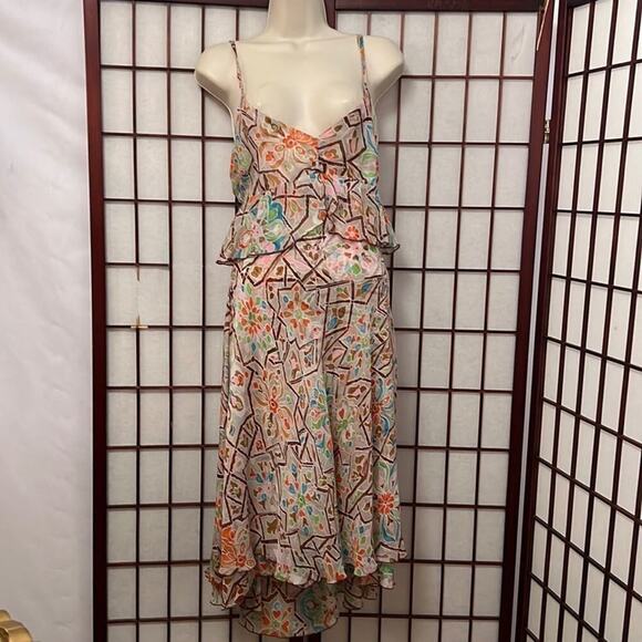 NWT DIANE VONFURSTENBURG‎ SILK MARRAKESH TILE PRINT SPAGHETTI STRAP DRES… - Picture 1 of 9